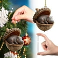thumbnail image 2 of 6PC Christmas Trees Hanging Animal Ornaments – Cozy Christmas Ornaments 2D Acrylic Cute Animal Christmas Trees Hanging Decorations Rustic Nature Themed Home Decor Animal Lovers, 2 of 5