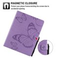 thumbnail image 2 of TECH CIRCLE Wallet Case for iPad Air 13 Inch M2 2024/iPad Pro 12.9 2022/2021/2020/2018 with Pencil Holder,Embossed Butterfly Auto Sleep/Wake PU Leather Smart Stand Girls Cute Folio Pocket Cover,Purple, 2 of 6