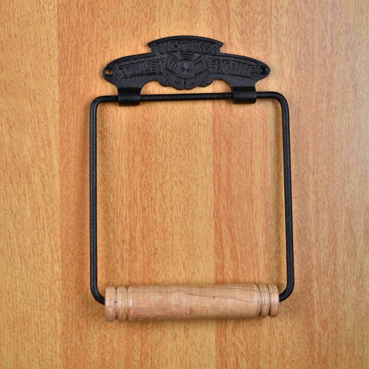 Renovators Supply Toilet Paper Holder Stand Wall Mount 7.9"Black Aluminum Toilet Paper Roll Holder w/Screws