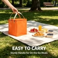 thumbnail image 4 of Insulated Cake Bag, Non Woven Zipper Cooler with Aluminum Foil Thermal Lining, 35 x 35 x 40 cm Portable Carrier for Cake Pizza Catering Outdoor Picnic and Food Transport Use, 4 of 7