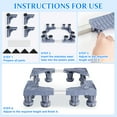 thumbnail image 7 of OldPAPA Mini Fridge Stand Universal Stand Base with 12 Strong Feet, Adjustable Refrigerator Stand Washing Machine Base Multi-Functional for Dryer,Refrigerator, Laundry Pedestal, 7 of 7
