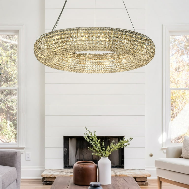Wagon wheel sale chandelier with crystals