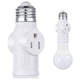 thumbnail image 2 of Riwesomey Adaptador de toma de corriente de luz duradero ABS para adaptador de enchufe de luz de rendimiento duradero Herramientas y ferretería dos, 2 of 6