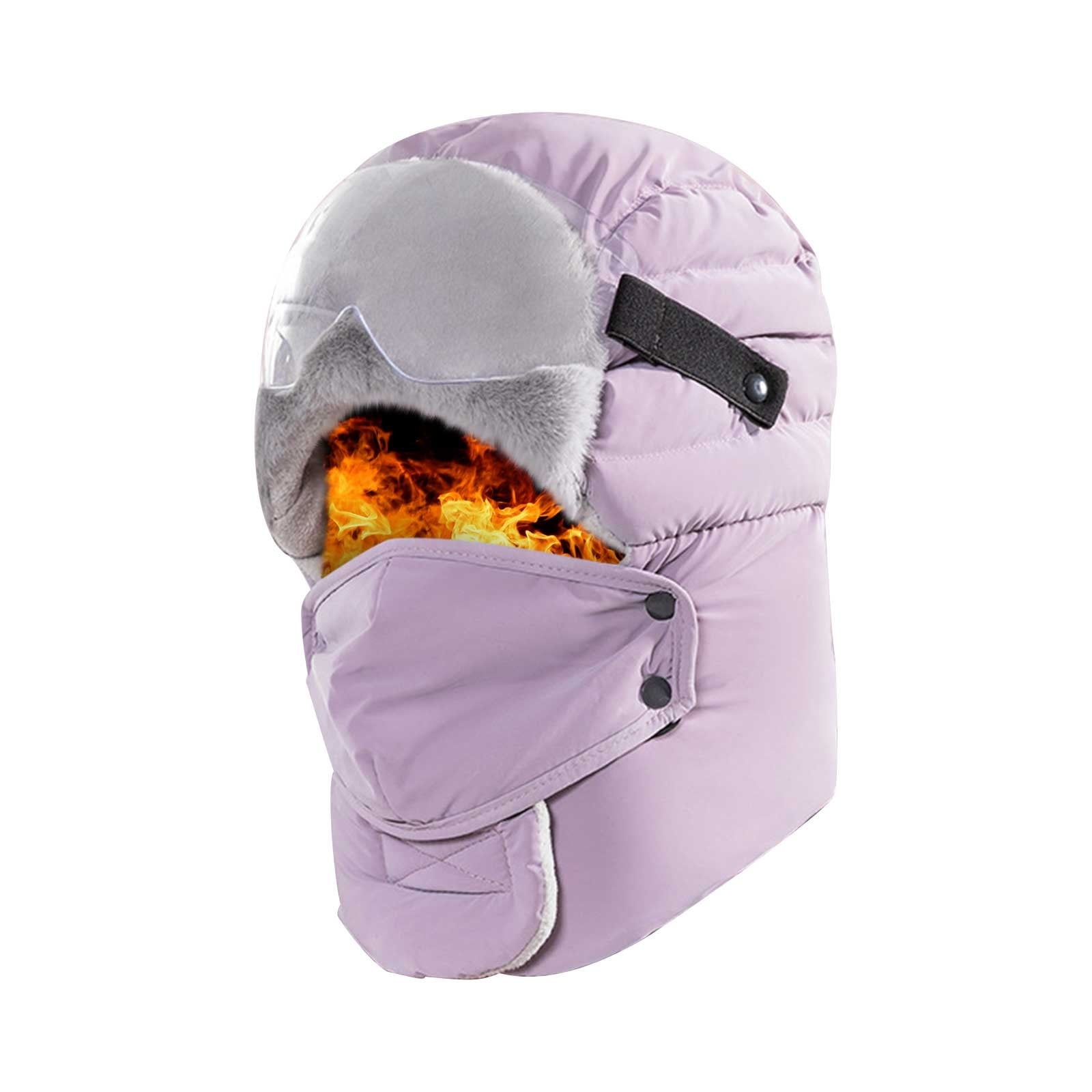 Lunxisen 2 Pcs Men's and Women's Winter Skiing Masks Outdoor Bicycle Windproof Warm Hats,Winter Cold Masks