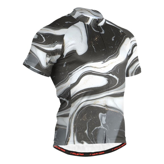 joogoo Marble-1 Pattern Men's Cycling Jerseys Mountain Bike Short Sleeve Tops L