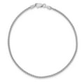 thumbnail image 7 of Auriga Fine Jewelry 14K White Gold 1.7mm Spiga Chain Anklet 9inch for Women, 7 of 7