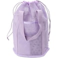 thumbnail image 1 of Roucerlin Serviteur de Douche Portable en Maille pour Essentiels de Dortoir, Sac de Douche Suspendu avec Poches Latérales à Cordon, Sac de Toilette en Maille à Séchage Rapide pour Natation Gym Plage Voyage (Violet), 1 of 7
