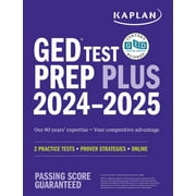 GED Test Prep Plus 2024-2025: Includes a Diagnostic Pretest, 2 Full Length Practice Tests, 1000+ Practice Questions, and 60+ Online Videos (Revised edition) (Paperback)