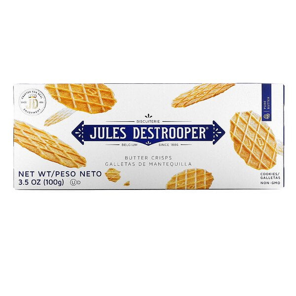 Jules Destrooper, Butter Crisps Cookies, 3.5 oz