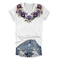 thumbnail image 1 of DPTALR T-shirts Décontractés pour Femmes Col Rond Manches Courtes Hauts pour Femmes, 1 of 3