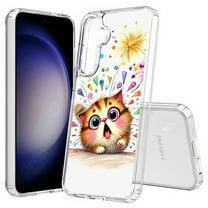 TalkingCase Slim Fit Phone Case Compatible for Samsung Galaxy S25  Plus(Not S25/ S25 Ultra), Surprised Cute Cat Print, Lightweight,Flexible, USA Print