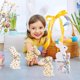 thumbnail image 5 of Xihbxyly Juego de Decoración de Conejito de Pascua de Madera, 4 Piezas Independientes con Forma de Conejito, Madera Natural, Temática Navideña de Primavera, para Mesa, Recuerdos de Fiesta, Decoración, 5 of 7