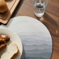 thumbnail image 3 of Grey Coastal Wave Round 15 Inch Placemats Set of 8, Summer Ocean Nautical Beach Ombre HeatResistant Non Slip Place Mats for Dining Table, Wipeable Braided Kitchen Table Mats for Housewarming, 3 of 9