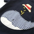 thumbnail image 4 of MEZZALL Toddler Boys Cartoon Outfits Sea Animal Embroidery Short Sleeve Shirt And Striped Shorts Sets 2Pcs Summer Clothes Set Stylish Baby Wear, 4 of 8