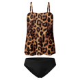 thumbnail image 4 of DHFJKG Women's Strapless Swimwear Tankini Set Two Piece Bathing Suit High Waisted Briefs Bottom Summer Stylish Beachwear, 4 of 5