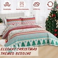 thumbnail image 6 of Beartech 3 piece Christmas Quilt Set Twin Size Christmas Bedding Set Xmas Decor Gift Microfiber Quilts Cover Soft Holiday Bedding Bedspread Set with 1 Quilt & 2 Pillowshams, 6 of 7