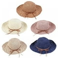 thumbnail image 3 of Women‘s Straw Hat Sun Hat Summer Hand-woven Cap Foldable Wide-side Fisherman Cap, 3 of 6