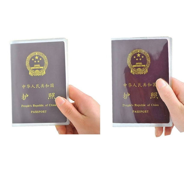 Ustyle 10 PCS Passeport Transparent Housse De Protection En Plastique PVC  Étanche Carte D'identité Protecteur Cas 