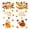 B, variant on Fall Thanksgiving Window Clings 11.81 x 7.87 Inch, Reusable PVC Static Glass Stickers with Pumpkin Maple Leaf Mushroom, Autumn Harvest Party Window Decorations
