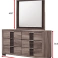 thumbnail image 4 of JERFIT 6-Drawer Dresser for Bedroom, Contemporary Wood Chest with Metal Knobs, Tall Brown Storage Cabinet Organizer, 4 of 5