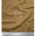 thumbnail image 1 of Soimoi Brown polyester Crepe Fabric Artistic Leaves Print Sewing Fabric Yard 52 Inch Wide, 1 of 3
