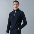 thumbnail image 4 of Finden & Hales Mens 1/4 Zip Long Sleeve Piped Fleece Top, 4 of 5