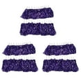 thumbnail image 1 of 72 Piezas Pompones de Porristas de Papel MetáLico Pompones de Animadora con Manejar de PláStico para Adultos NiñOs Porristas Fiesta PúRpura, 1 of 9