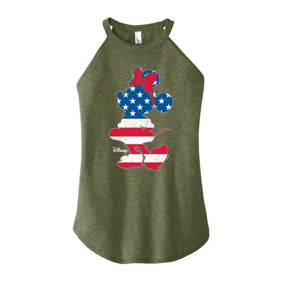 Disney - Americana - Minnie Americana Fill - Juniors High Neck Tank Top