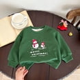 thumbnail image 2 of Gubotare Boys Crewneck Sweatshirt Toddler Boy Sweater Sweatshirt Kids Boys Girls Solid Color Long Sleeve Cotton Crewneck Pullover Top Size 8-9 (Green,8-9 Years), 2 of 7