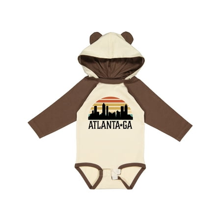 

Inktastic Atlanta Georgia Skyline Vintage Gift Baby Boy or Baby Girl Long Sleeve Bodysuit