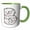 Green/White, variant on 3drose, Pink and Black Hearts Xs and Os Monogram Initial B, 15oz Two-tone Blue Mug