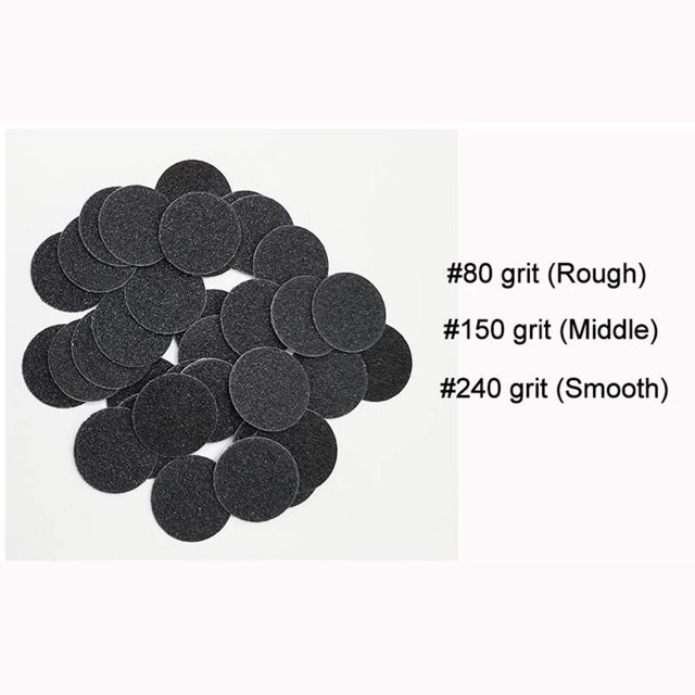 pitrice Sand Paper Replacement Pads For foot Replaceable Sanding Paper foot grinder Pad Replaceable Electric Foot File 25mm 150Grit 50Pcs