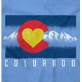 thumbnail image 2 of Colorado Love State Flag Mountains Plus Size Crewneck Graphic Tee Shirt Brisco Brands 2X, 2 of 5