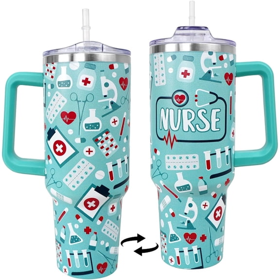 Nurse Gifts 40 oz Tumbler, Nurse LPN RN Insulated Travel Mug, 40oz Cup Nurse Gift