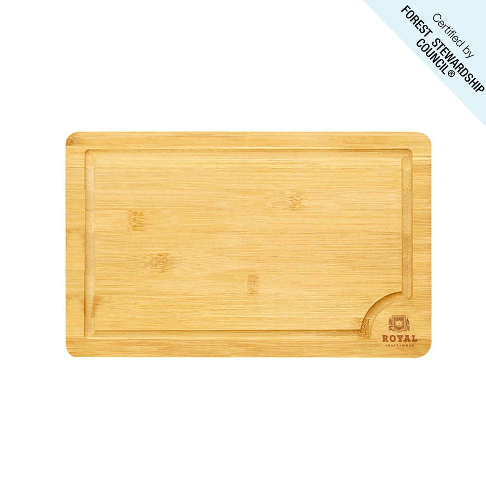 Royal Craft Wood Bamboo Cutting Board for Kitchen with Juice Groove Kitchen Chopping Board for
