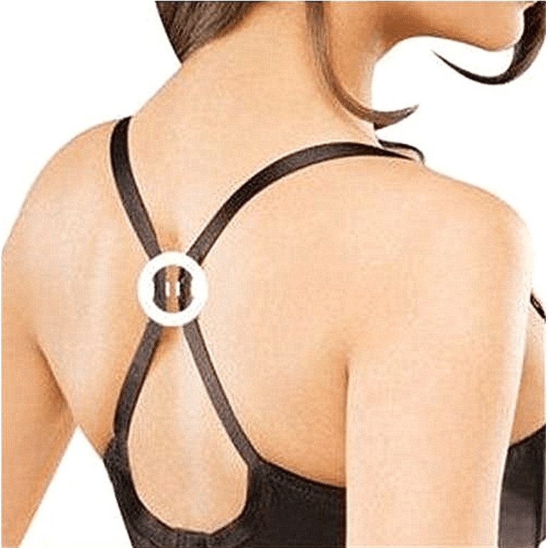 Detachable Suspender Clip White 1/2 Bra Strap Kit - Porcelynne