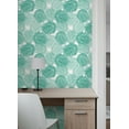 thumbnail image 5 of Packed Party Stay Palm Green Peel And Stick Vinyl Wallpaper, 216-in by 20.5-in, 30.75 sq. ft., 5 of 7