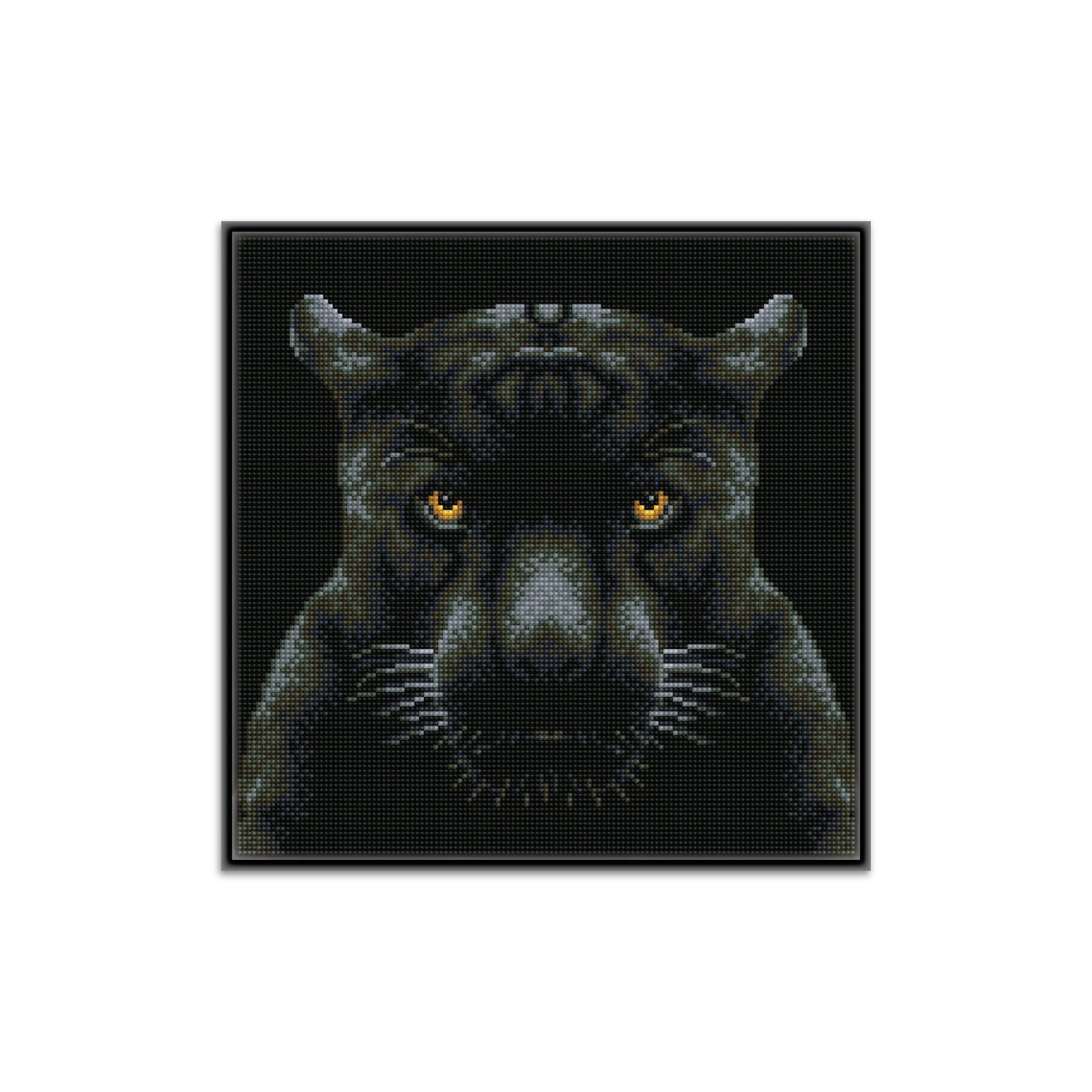 Diamond Dotz If looks could kill - Pre-Framed Kit Panther Diamond Painting Kits for Adults - Diamond Art Kits a Relaxing Creative Craft Kit with Dotz Gems 13.5"x13.5"