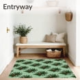 thumbnail image 3 of ODIKA 3'x5' Machine Washable Non-Slip Area Rug, Winter Pine Branch with Evergreen Needle Cascade High Traffic Rug, Green, 606743, 3 of 7
