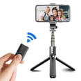 thumbnail image 1 of maskred Perche à Selfie Portable Télécommandée Bluetooth Légère en Alliage d'Aluminium Extensible Support Télescopique Monopode Trépied Noir, 1 of 1