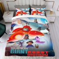 thumbnail image 4 of Súper Hermanos Robot Gigantes Conjunto de sábanas temático, trío de piezas, cómodo y amigable con la piel, diseño único, regalo de decoración para el hogar para familiares, amigos y fans,140cm *210cm, 4 of 6