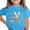 Blue, variant on Toddler Easter Clothes Easter Bunny Egg Print Short Sleeved Printed T-shirt Round Neck Casual Kids 3-15Y Purple 110