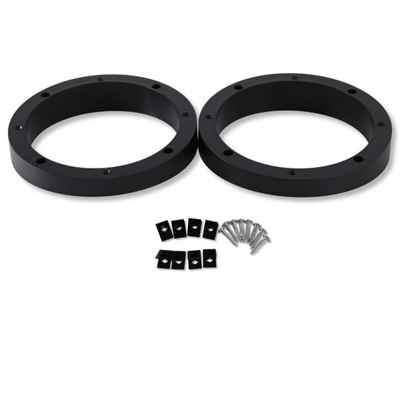6.5" Beveled Speaker Spacer Ring 1.5" Depth With Slope Audiopipe RING-PVC-BVL-6