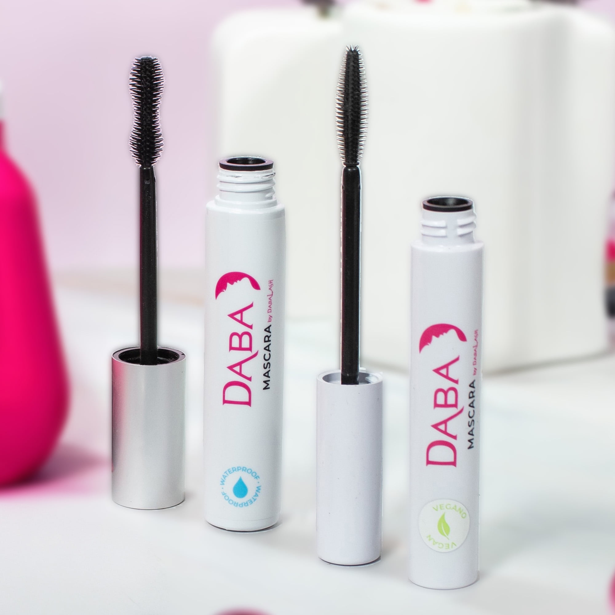 Dabalash Waterproof & Gentle Vegan Mascara, Length & Volume, Very Black, 0.45 oz & 0.3 oz