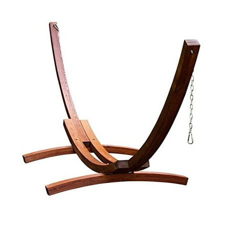 Indoor Hammock Apartment Sol Living Certified 15 ft Wooden Arc Hammock Stand Durable Weatherproof Indoor Outdoor Hammock Stand (Weight Capacity: 450 lbs) ()