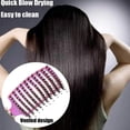 thumbnail image 3 of Cepillo desenredante con cerdas de jabalí curvas y ventiladas para secado con secador en cabello húmedo y seco, color rosa., 3 of 5