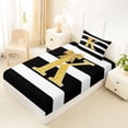 thumbnail image 4 of Erosebridal Initial K Letter Twin Sheet Sets for Kids, Princess Bowknot Bedding, 3-Piece, 4 of 5