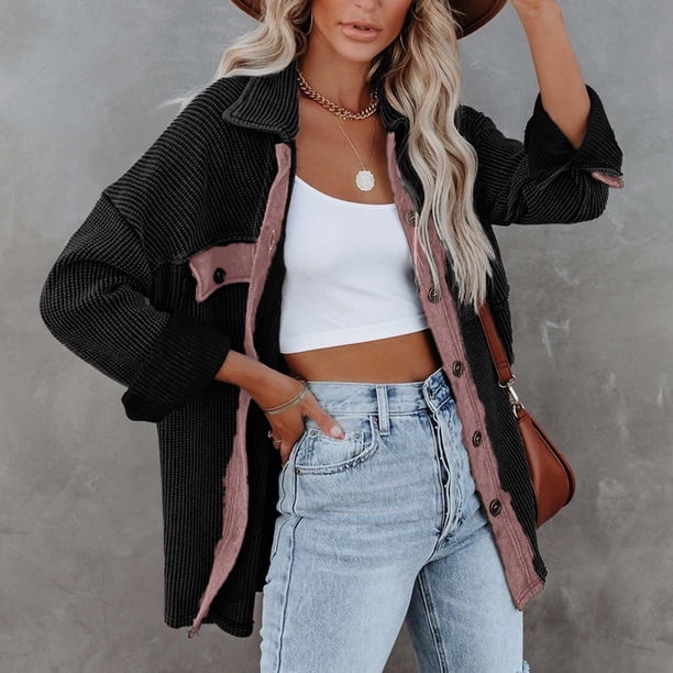 Pntutb Mujeres Moda Turndown Collar Walf Checks Camiseta de manga larga Blusa tops Liquidación Pntutb Pntutb-686