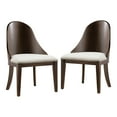 thumbnail image 2 of Furniture of America Uven Modern Solid Wood Indoor Dining Chairs, Dark Walnut (Set of 2), 2 of 14