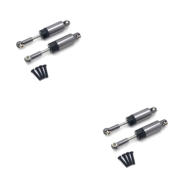 Tholdsy Amortiguador hidráulico para coche teledirigido de 2 piezas, accesorios de amortiguador rellenos de aceite para vehículo, reemplazo Gris oscuro 2piezas